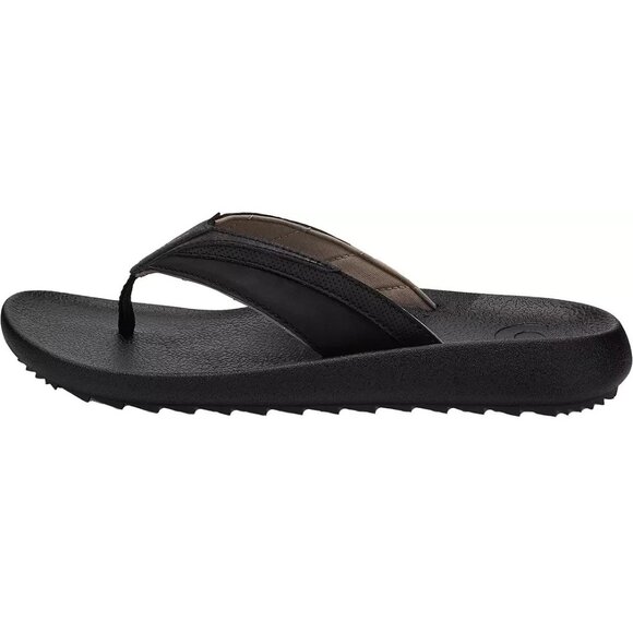 NWT Cobian Compass Mens Flip Flops Sandals Black Rubber Sole Size 10 - Picture 3 of 6